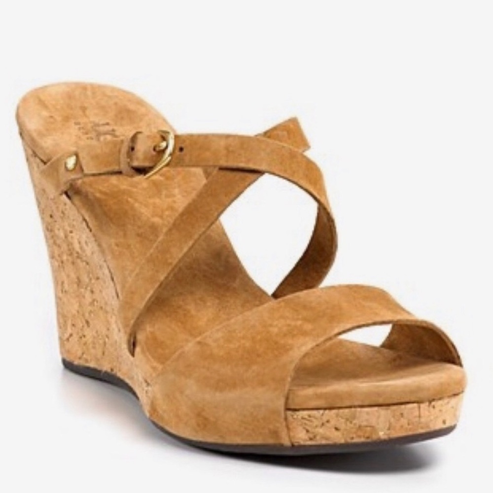 UGG Jullita Suede Strappy Cork Wedges 🤩 Size 6